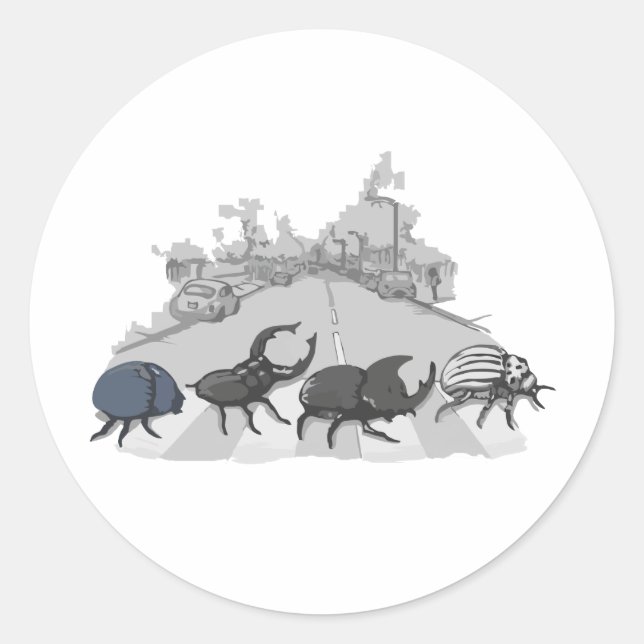 Adesivo Redondo Os Beatles (Frente)