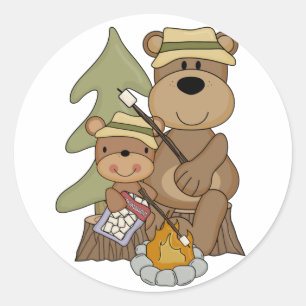 Adesivo Redondo Os Camisetas e presentes de Campfire