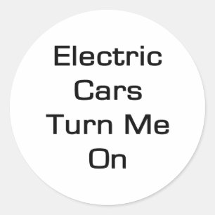 Adesivo Redondo Os carros elétricos giram-me sobre