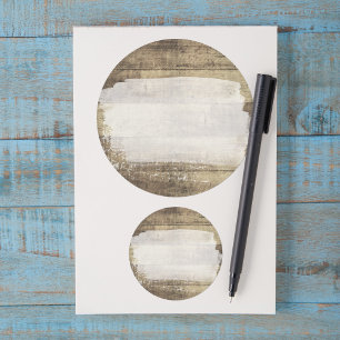 Adesivo Redondo Os conselhos pintados do Grunge vintage gasto de