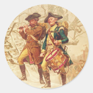 Adesivo Redondo Os continentes de Frank Blackwell Mayer 1875