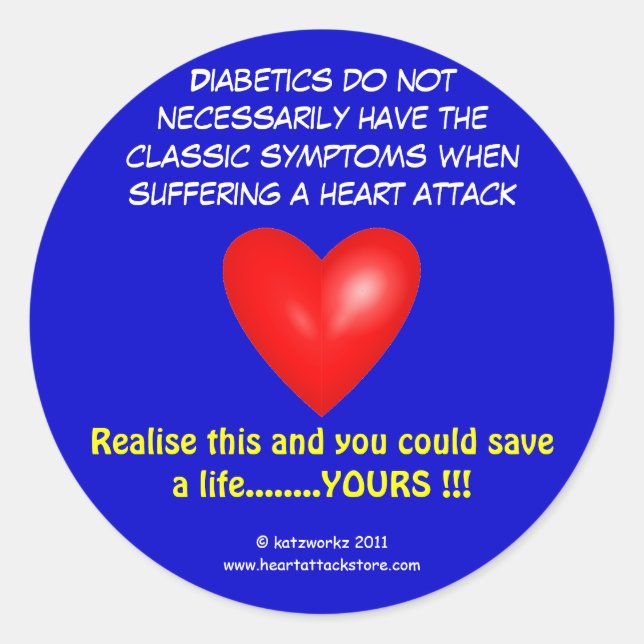 Adesivo Redondo Os diabéticos não têm necessariamente de (Frente)