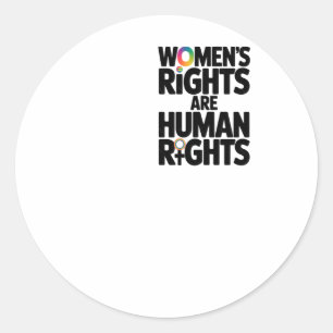 Adesivo Redondo Os direitos das mulheres são feminismo dos direito