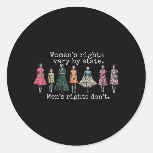 Adesivo Redondo Os Direitos das Mulheres Variam