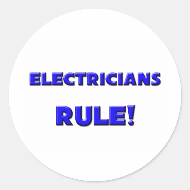 Adesivo Redondo Os eletricistas governam! (Frente)