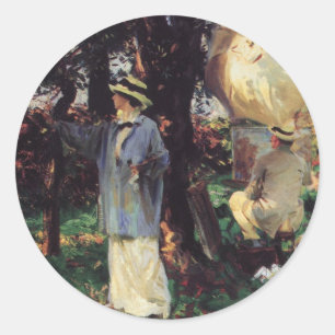 Adesivo Redondo Os Esboços de John Singer Sargent