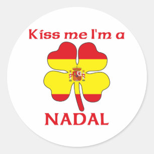 Adesivo Redondo Os espanhóis personalizados beijam-me que eu sou