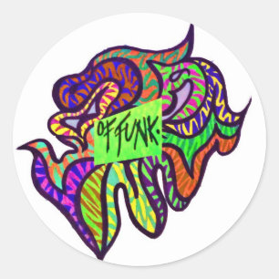 ADESIVO REDONDO OS ESTADOS UNIDOS DO FUNK