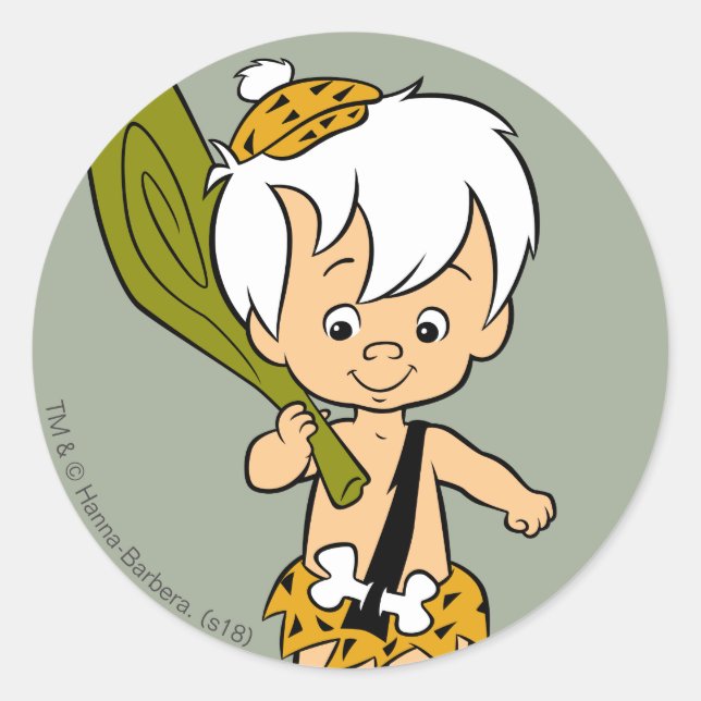 Adesivo Redondo Os Flintstones | Bamm-Bamm Rubble (Frente)