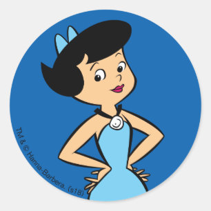 Adesivo Redondo Os Flintstones   Betty Rubble