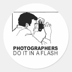Adesivo Redondo os fotógrafos fazem isso num flash