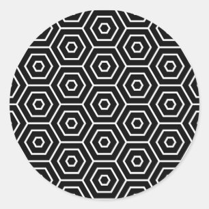 Adesivo Redondo Os hexágonos texture o teste padrão geométrico