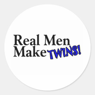Adesivo Redondo Os homens reais fazem gêmeos (b)