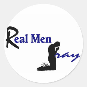 Adesivo Redondo Os homens reais Pray