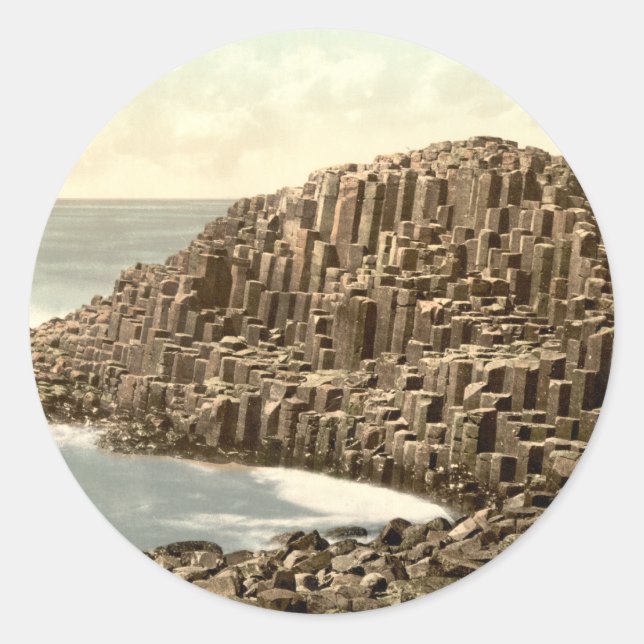 Adesivo Redondo Os Honeycombs, Giant's Causeway, County Antrim (Frente)