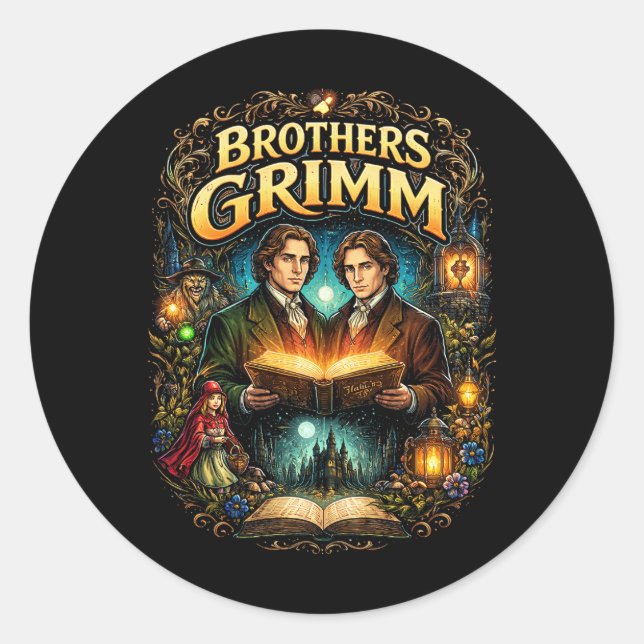 Adesivo Redondo Os Irmãos Grimm (Frente)