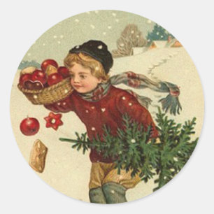 Adesivo Redondo Os melhores desejos do Natal