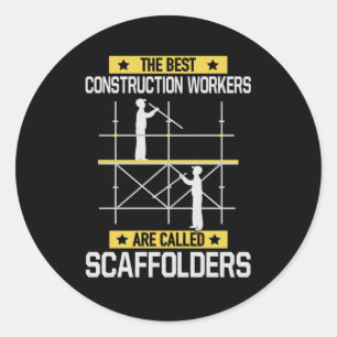 Adesivo Redondo Os Melhores Trabalhadores Da Construção Chamados