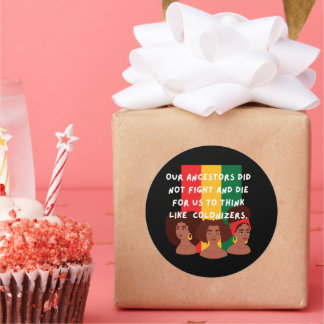 Adesivo Redondo Os Nossos Antepassados Não Combateram Os 12-Junta