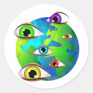 Adesivo Redondo os olhos do senhor