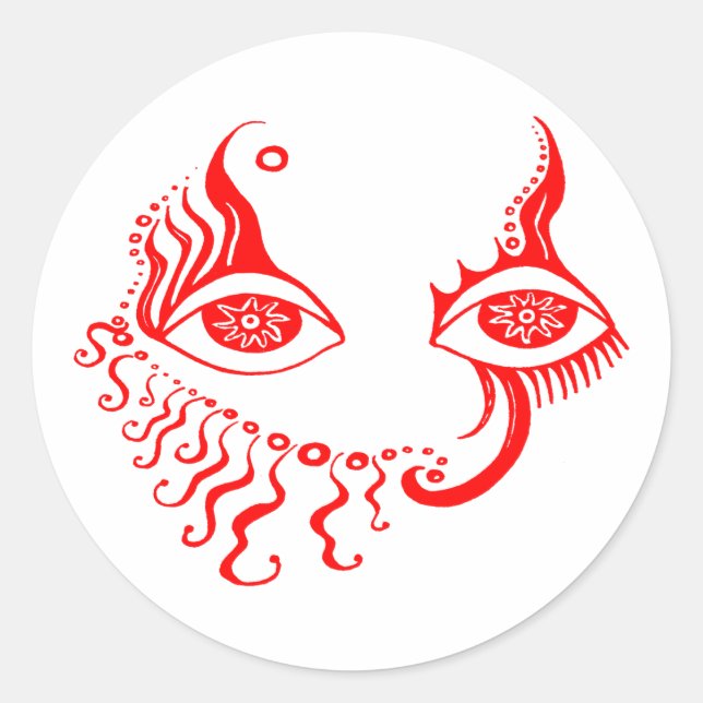 Adesivo Redondo Os Olhos Têm (Frente)