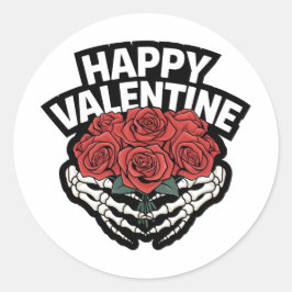 Adesivo Redondo Os Ossos do Namorados Feliz Precisam De Amor