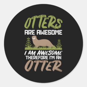 Adesivo Redondo Os Otters Hilários São Incríveis 4 Ventiladores
