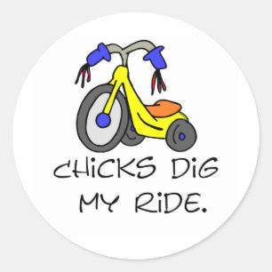 Adesivo Redondo Os pintinhos escavam meus t-shirt e presentes do