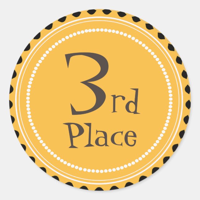 Adesivo Redondo Os Prêmios amarelos do professor (Frente)