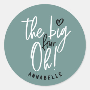 Adesivo Redondo Os quatro grandes! presente de favor de aniversár