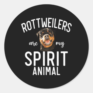 Adesivo Redondo Os Rotitweilers São O Meu Espírito Animal Rottweil