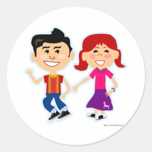 Adesivo Redondo Os Saltos Sock