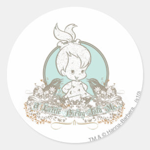 Adesivo Redondo Os seixos um Birdy pequeno disseram-me