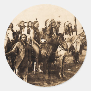 Adesivo Redondo Os Sioux poderosos