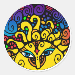 Adesivo Redondo Os solenóides 20 lunáticos de Sun/EL contam