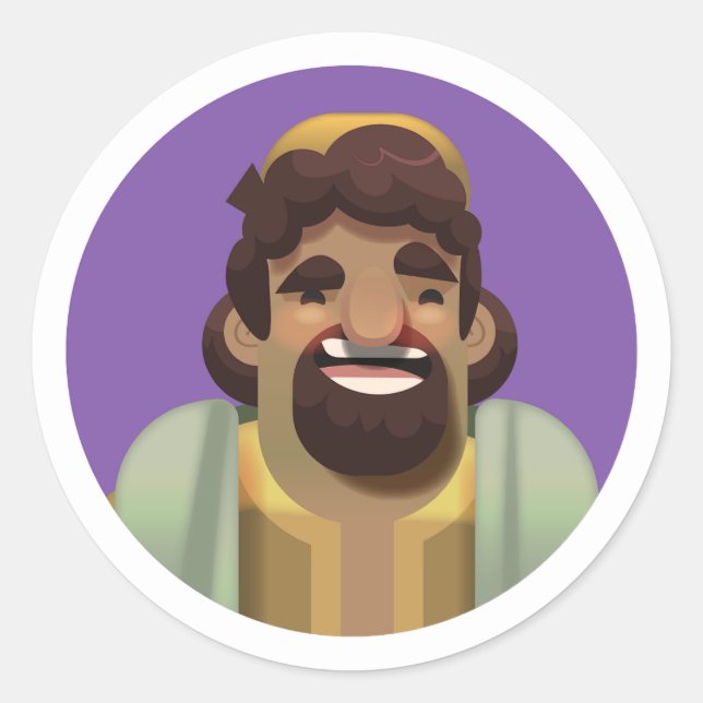 Adesivo Redondo Os 'Stickers' do Pastor: Jacob (Frente)