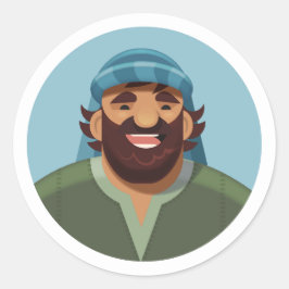 Adesivo Redondo Os 'Stickers' do Pastor: John