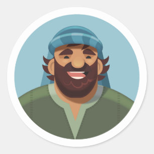 Adesivo Redondo Os 'Stickers' do Pastor: John