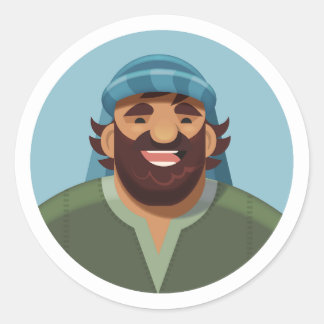 Adesivo Redondo Os 'Stickers' do Pastor: John