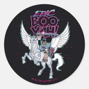 Adesivo Redondo Os titã adolescentes vão! Cyborg do guerreiro de