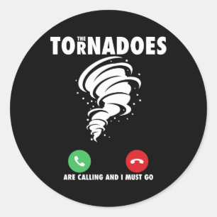 Adesivo Redondo Os Tornados Chamam De meteorologista