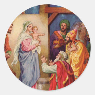 Adesivo Redondo Os três homens sábios