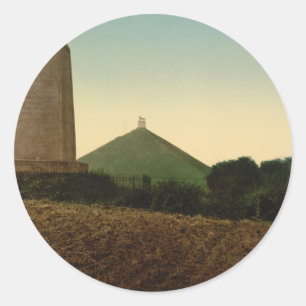 Adesivo Redondo Os túmulos, Waterloo, Bélgica