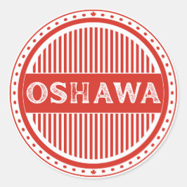 Adesivo Redondo Oshawa City Pride Emblem – Canadian Identity