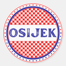 Adesivo Redondo Osijek City Pride Emblem – Croatian Identity
