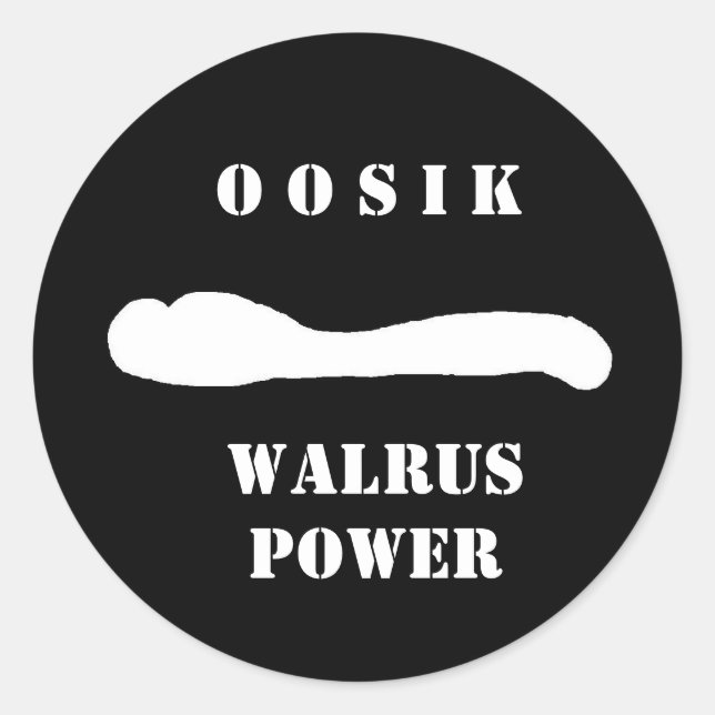 Adesivo Redondo osik walrus rep (Frente)