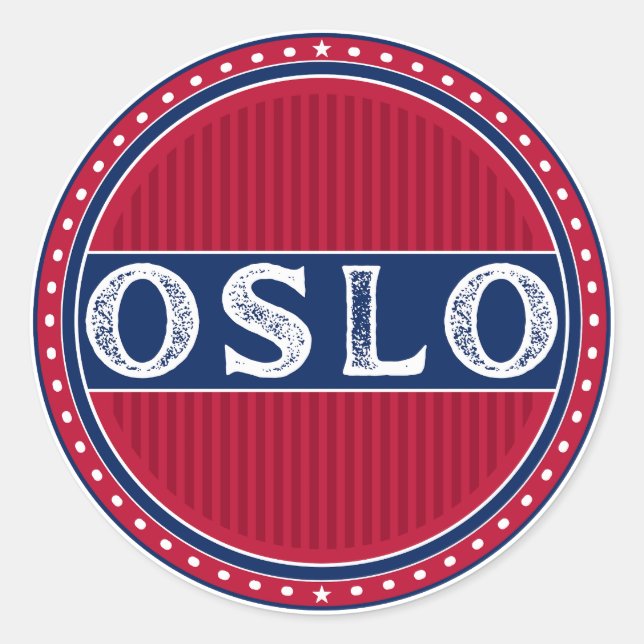 Adesivo Redondo Oslo City Pride Emblem – Norwegian Identity (Frente)