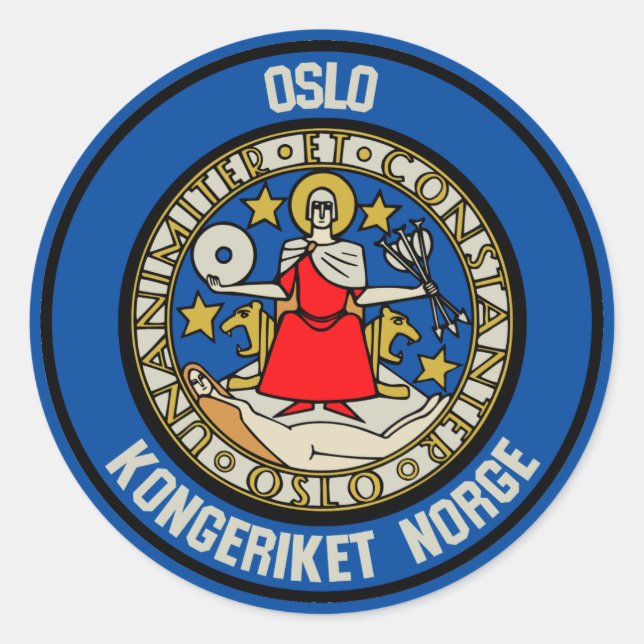 Adesivo Redondo Oslo Round Emblem (Frente)