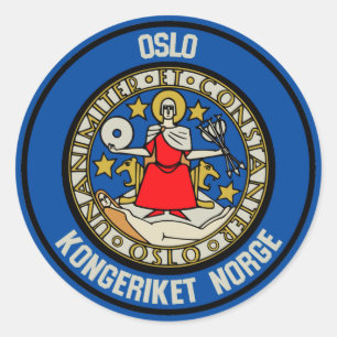 Adesivo Redondo Oslo Round Emblem