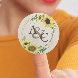 Adesivo Redondo Osso - Casamento Moderno Elegante